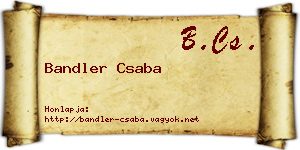 Bandler Csaba névjegykártya